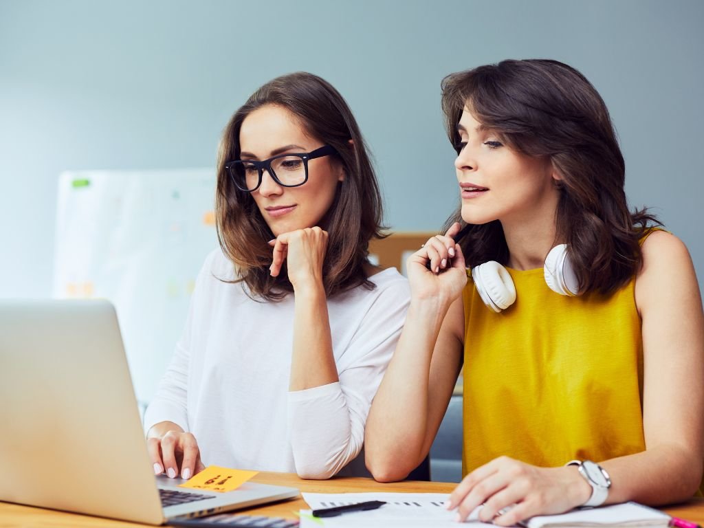 Designers reviewing work